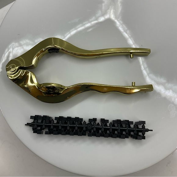 Brookstone Gold Plated Golf Ball Personalizer Up to Three Letters - Picture 2 of 7